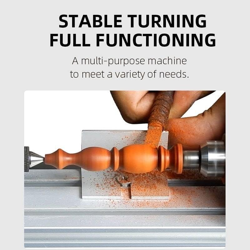 Efficient Mini Lathe for Wood Projects - Compact, Powerful & Quiet Operation
