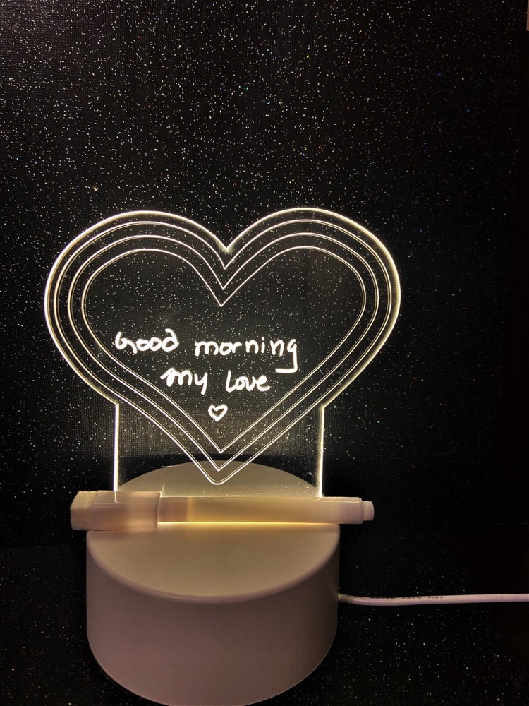 LED customizable message board, erasable writing