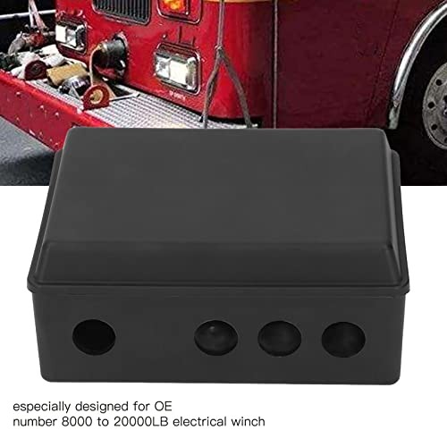 Winch Control Box, Black ABS High Strength Winch Control Protecting Box Kit