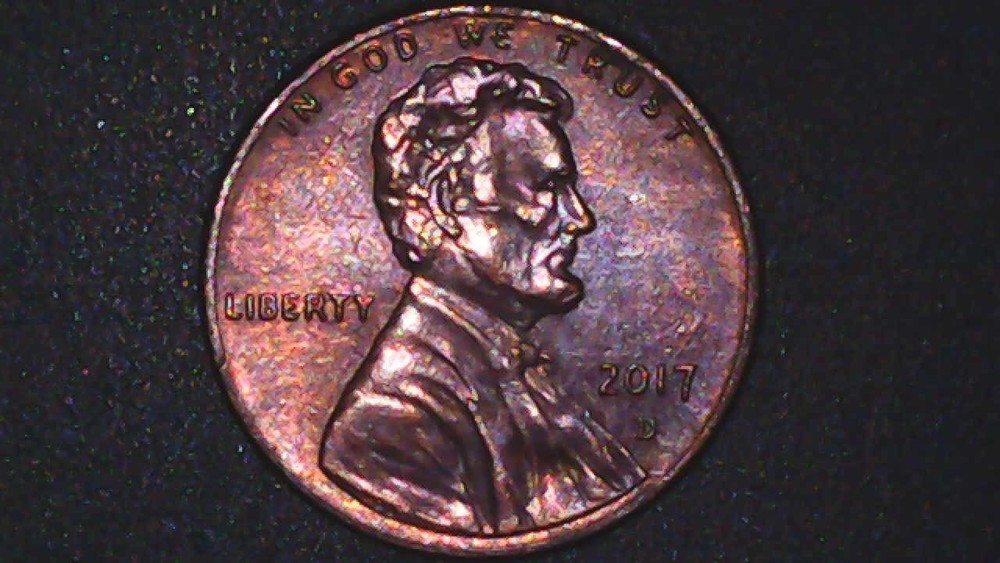 2017 D Lincoln cent Mint Error Missing "ONE CENT" 2.5g FREE SHIPPING