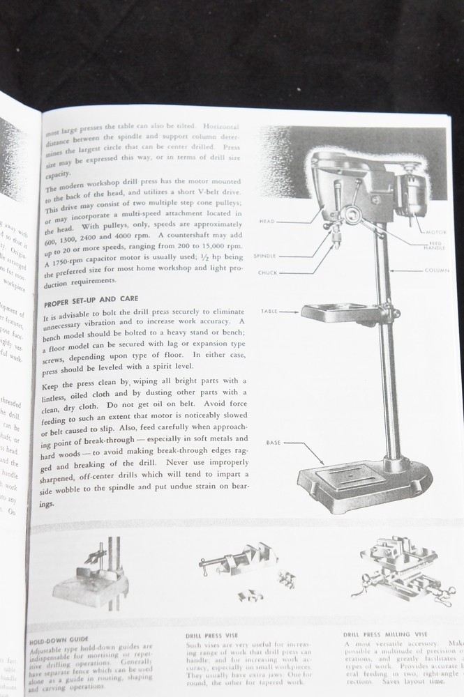 The Drill Press Craftsman Power Tool Handbook Guidebook 100+ Hacks Operations