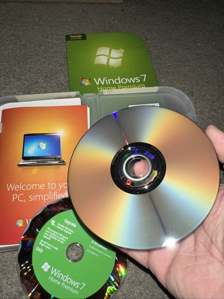 Microsoft Windows 7 Home Premium Upgrade 32 Bit and 64 Bit DVDs MS WIN