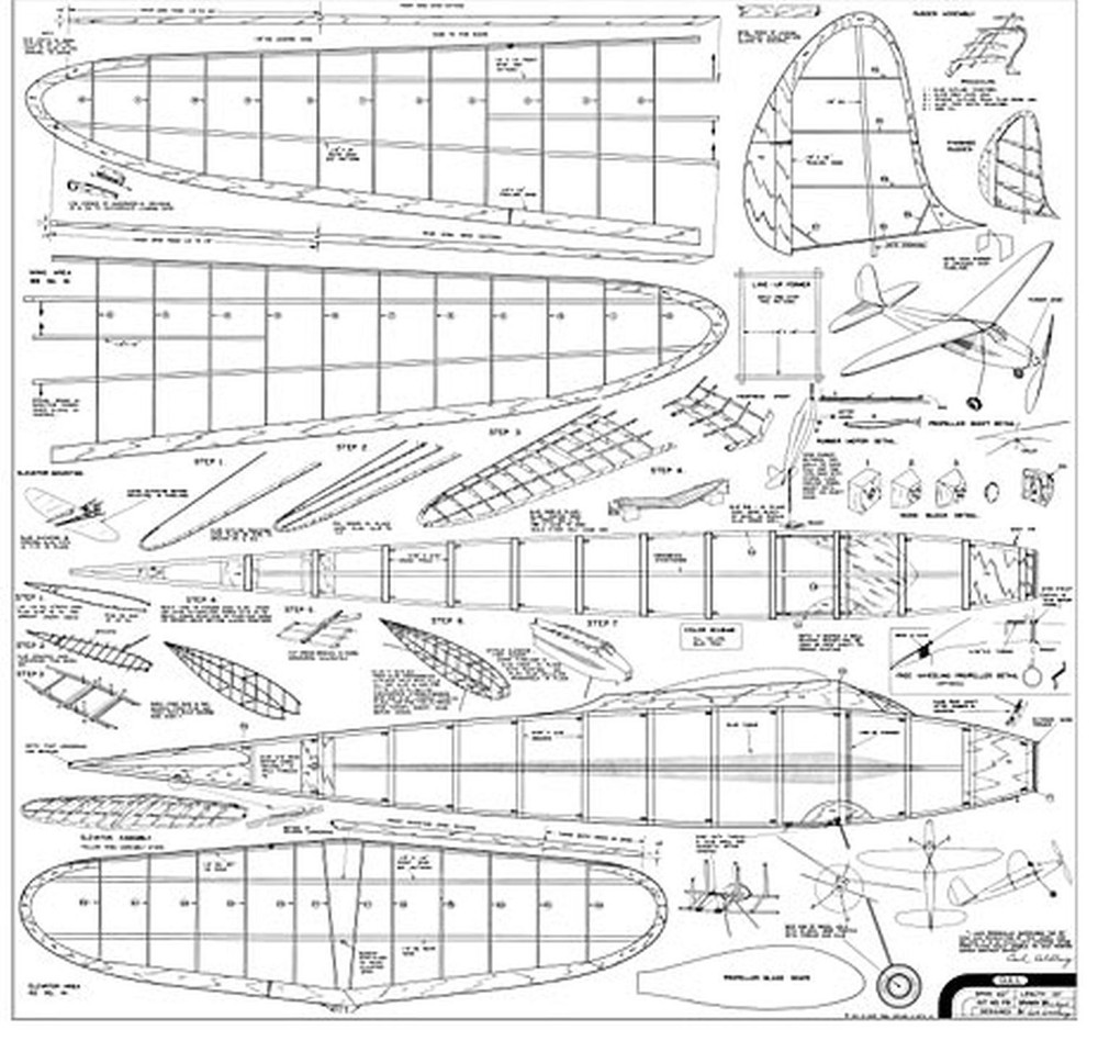 Carl Goldberg 1940 Comet Gull Model Airplane Plans