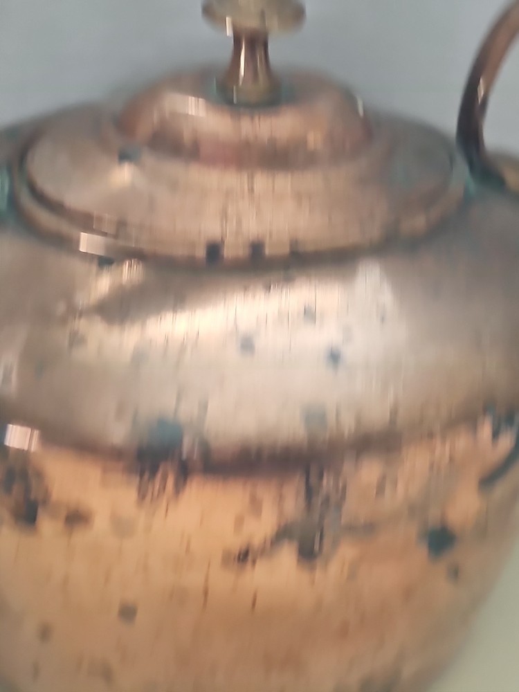 Antique Decorative Fireplace Victorian Copper Kettle Rustic Country Kitchen