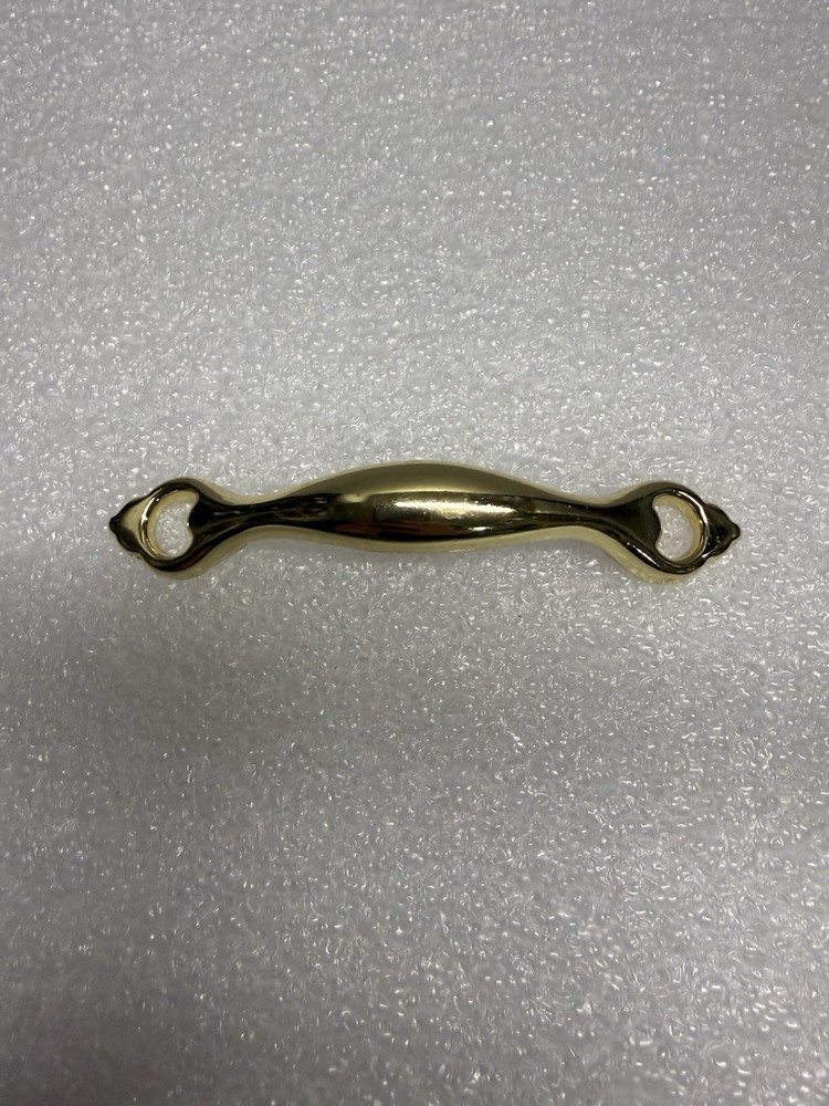 Vintage Polished Chrome Drawer Pull Keeler Brass 3" Centers Hardware Handle (91)