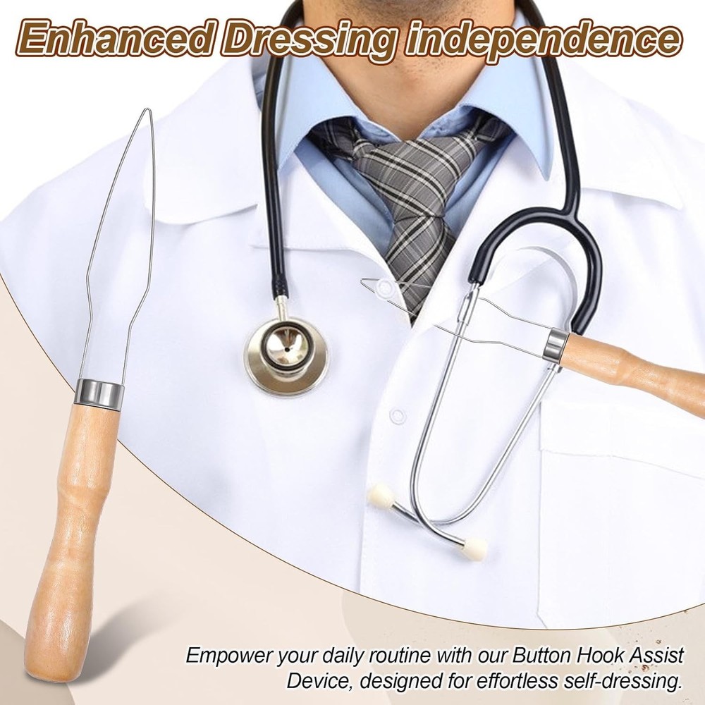 AOZUO 3pcs Button Hook and Zipper Pull Helper, One Hand Button Assist Device ...