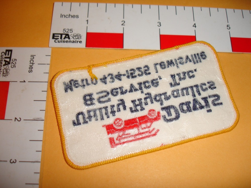 Vintage Advertising Patch Hydraulics service