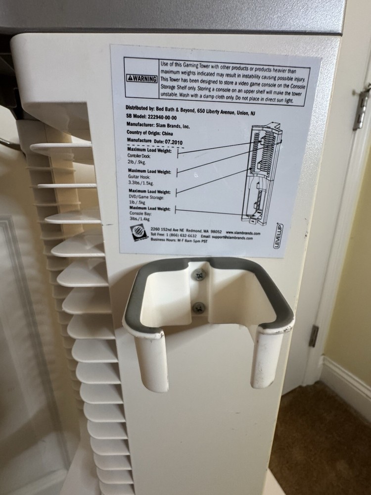 Nintendo Wii Storage Tower Stand 36" Game & Controller Rack EUC