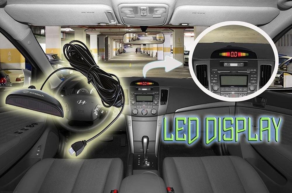 Parking Sensors LED Display Car Reverse Backup Radar System (2 Pack)