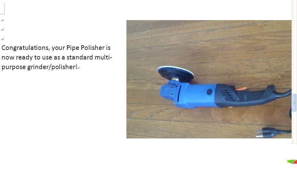 Contractor Pipe Polisher Grinder + 110pc Belt Assortment