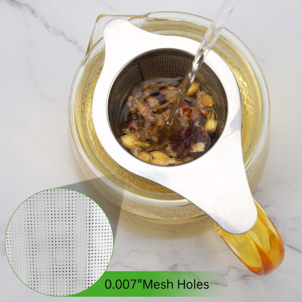 2-Pack Stainless Steel Tea Infuser Baskets Strainers for Loose Leaf Tea