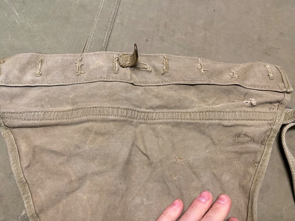 ORIGINAL WWII US ARMY INFANTRY M1942 HAVERSACK PACK TAIL-DATED 1942