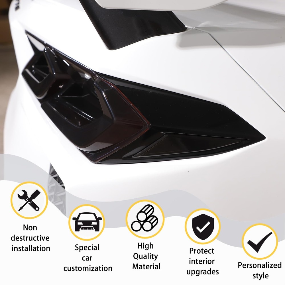 Car Tail lights Cover Compatible with Corvette C8 Stingray Z06 E full coverage