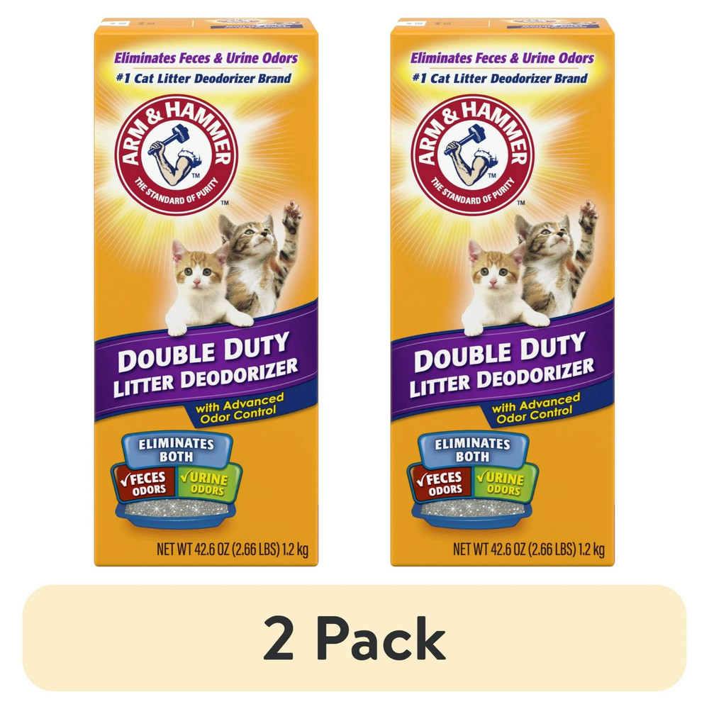 (2 Pack)  Cat Litter Deodorizer Double Duty, 33 Oz
