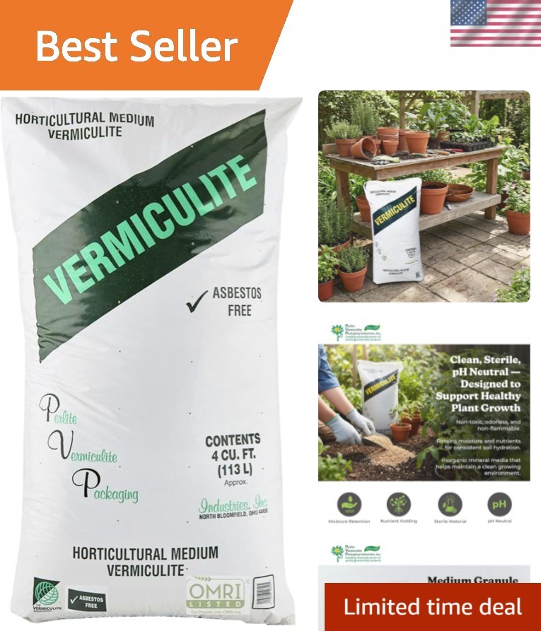 Medium Vermiculite – Professional Grade – Excellent Soil Conditioner - Medium...