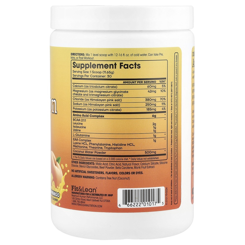 Amino Hydration, Peach Mango, 12.3 oz (350 g)