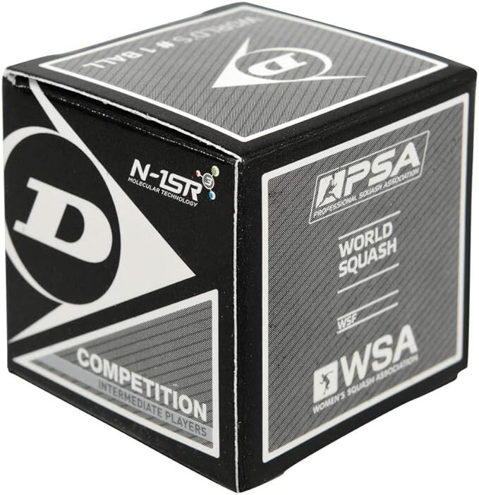 Dunlop Yellow Competition Squash Balls, Beginners & Experts