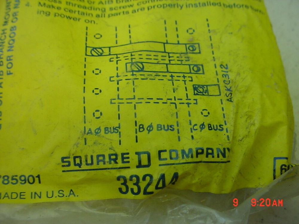 SQUARE D 01B or A1B Branch Mounting Assemblies SK-5666