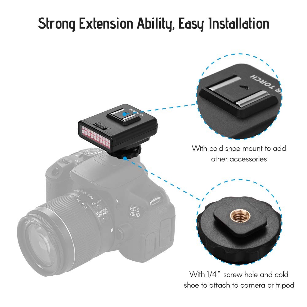 LN-3 Studio IRLight LED Light USB Rechargeable Night Vision Illuminator with ...
