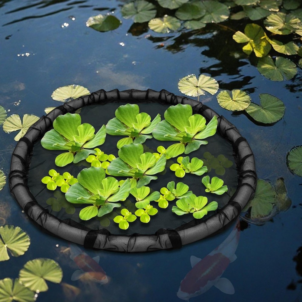 2Pack Round Floating Flora Fish Barrier Floating Island Plant Protector Float...