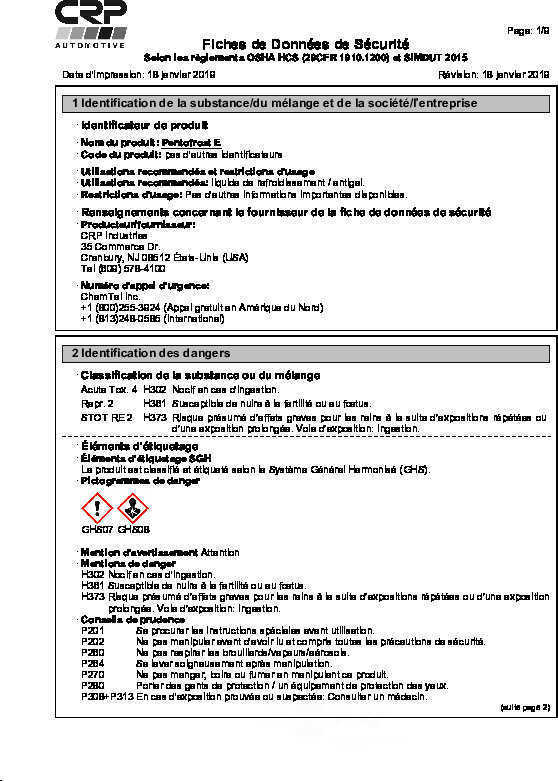 Engine Coolant / Antifreeze CRP 8113106