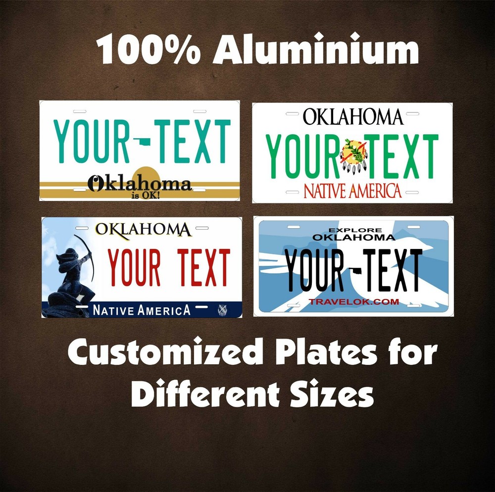 Oklahoma State Car Auto OR Motorcycle Custom Personalized License Plates