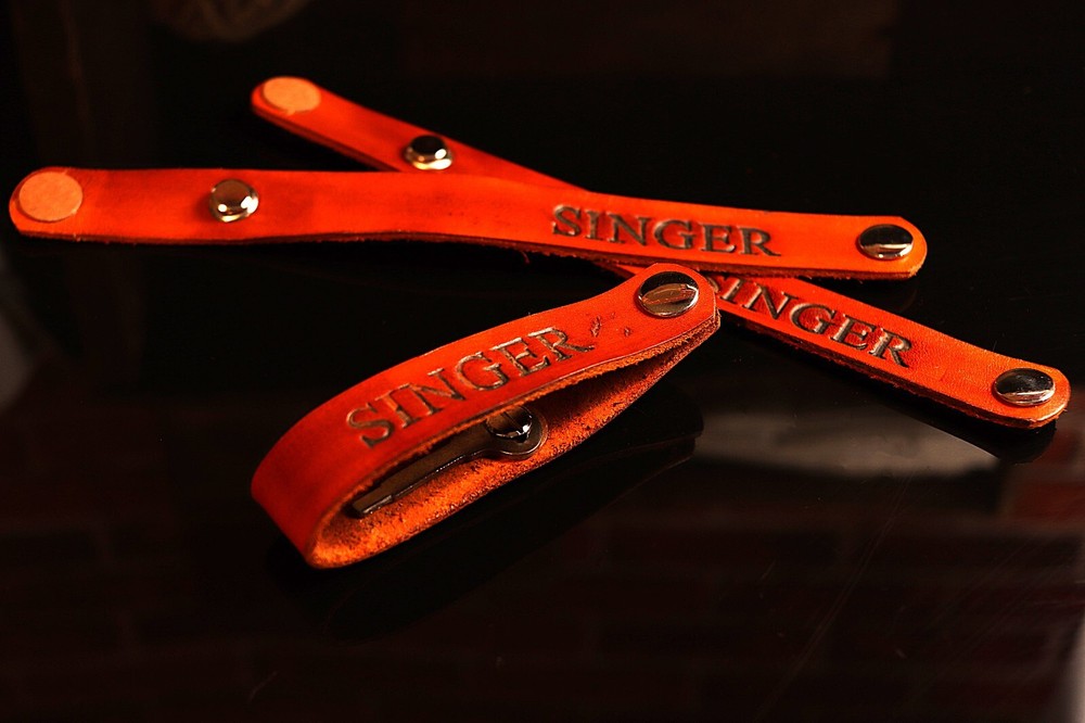 Singer sewing machine Bent Wood case KEY STRAP