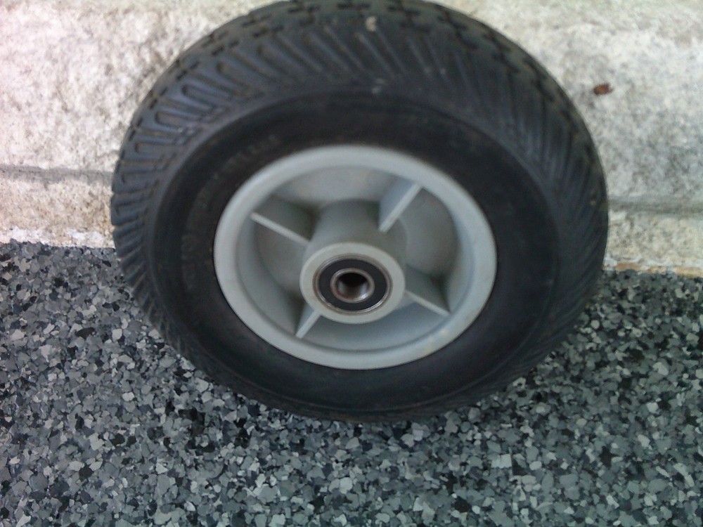 2 X 8 Front Wheel 4 Spoke Black on Silver # 5228