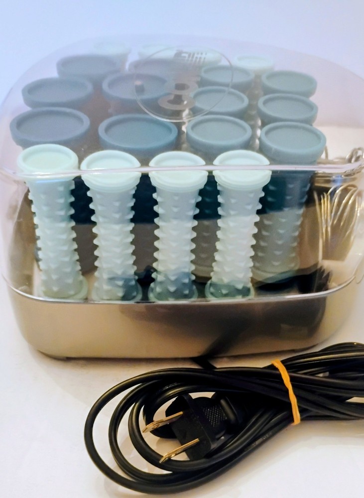 Conair Hot Rollers Compact Curls & Waves Curlers 20 Multi Size Rollers And Clips