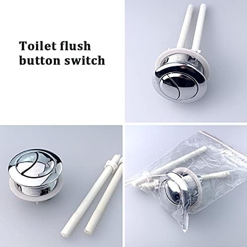 3 Pcs 38mm Dual Push Flushing Toilet Button, Replaced Tank Button with Thread Di