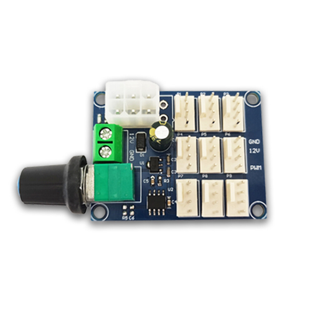 PWM Motor Speed Regulation Controller 12V Computer Chassis Fan Multi Channel