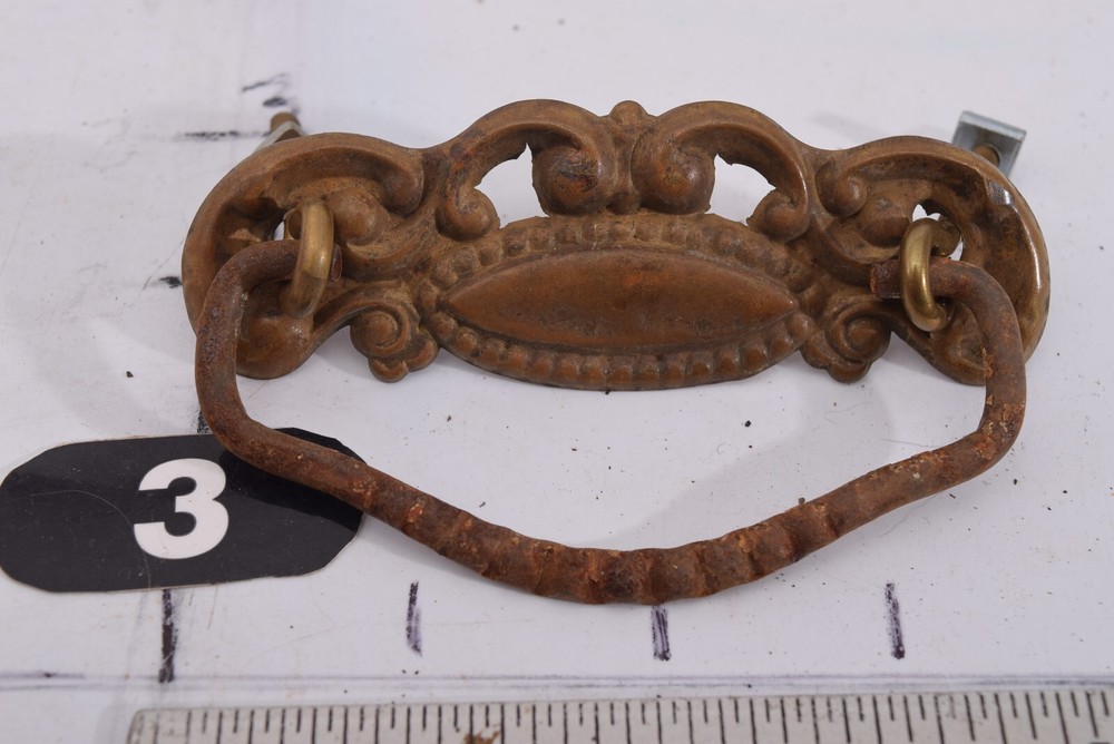 Salvaged Antique Variations - 19th Century Pressed Metal Bail Pull(s) & Hardware