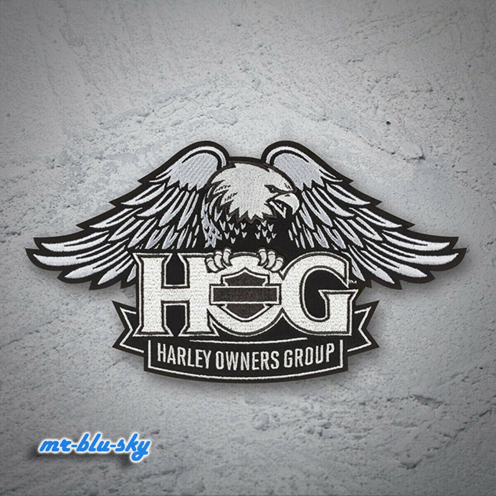 Large Eagle Silver Patch ~ Harley Davidson Owners Group H.O.G.