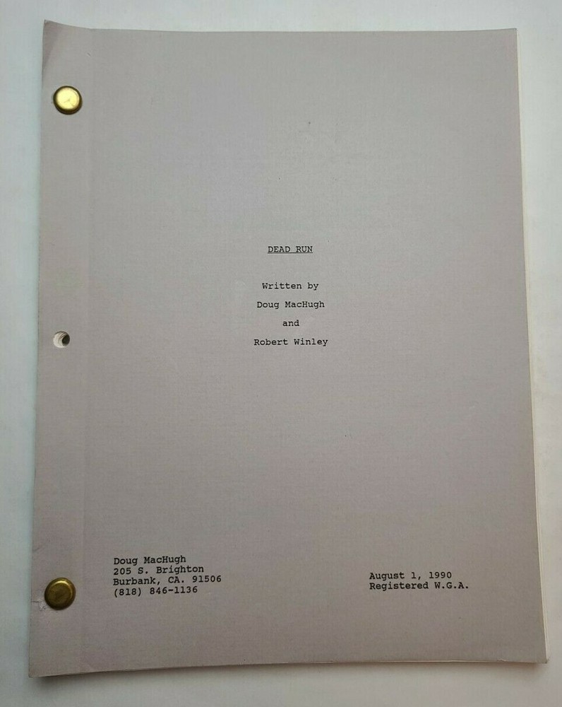 DEAD RUN / Doug MacHugh & Robert Winley 1990 Unproduced Movie Script Screenplay