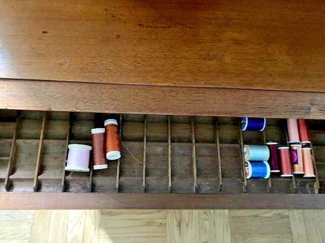 Antique 5 drawer spool cabinet