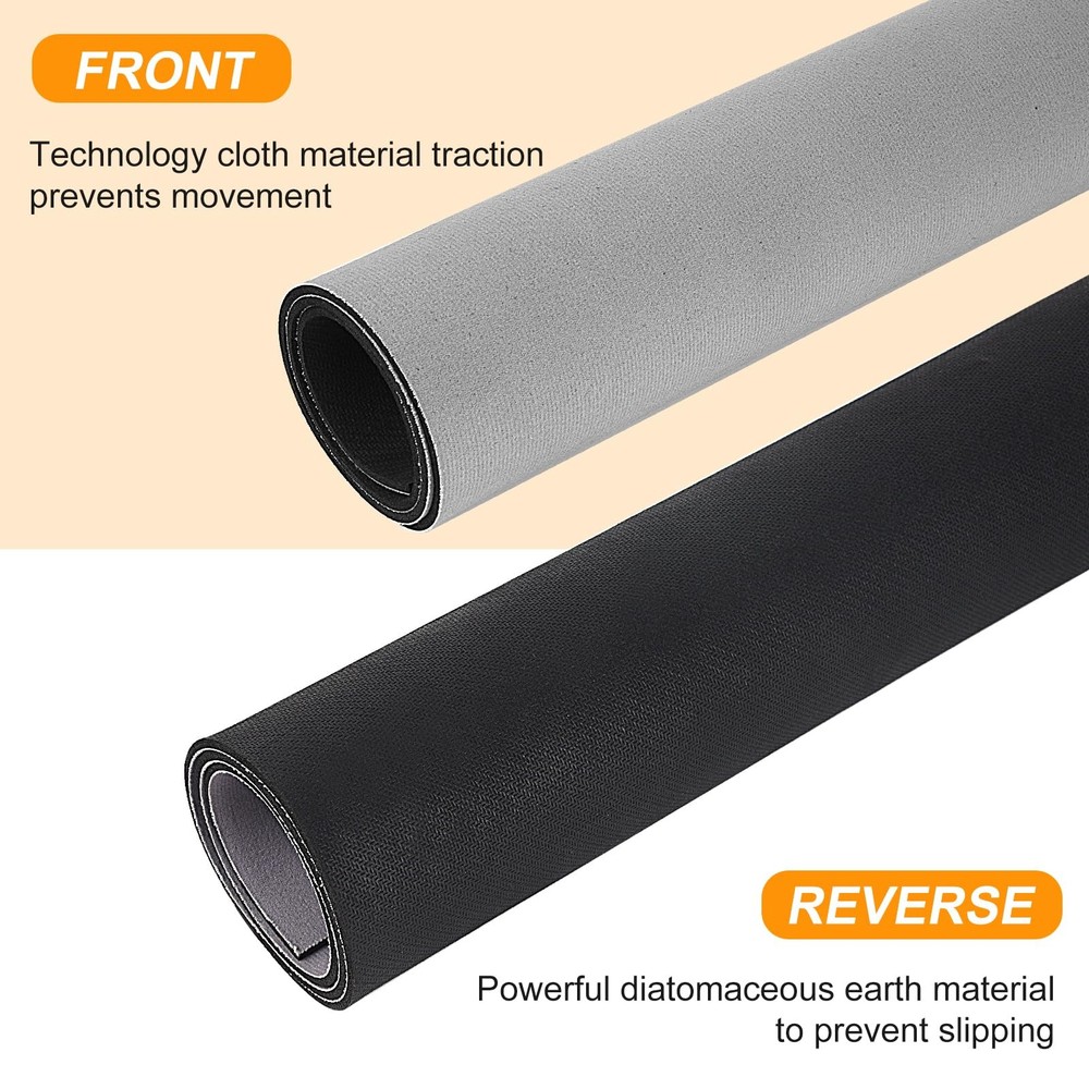 Non-Slip Elliptical Exercise Mat for Under Desk Elliptical Machines Black