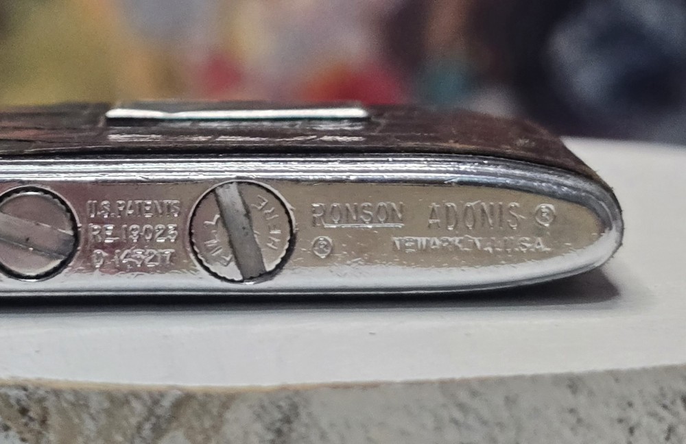 Vintage RONSON ADONIS Push Down Lighter