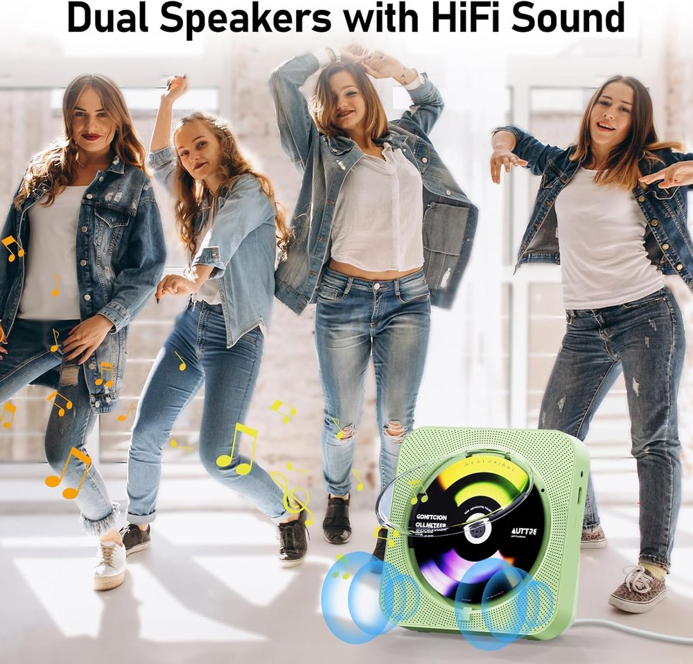 CD Player Portable with Bluetooth,Desktop CD Player with Remote Control