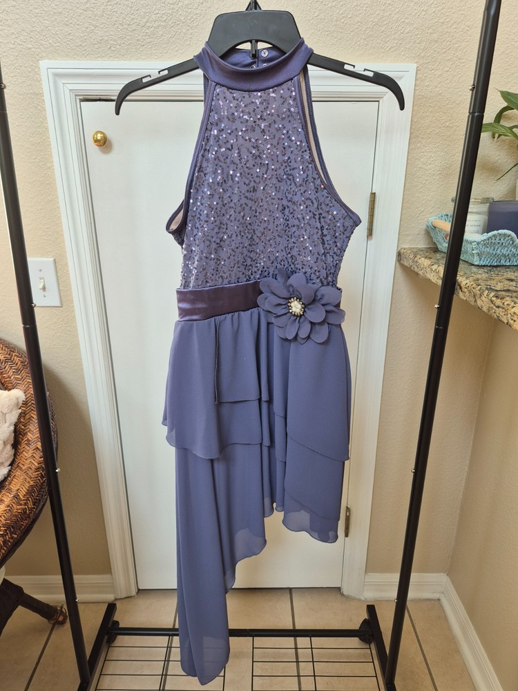 Muted blue Weissman dance costume. Size SA.