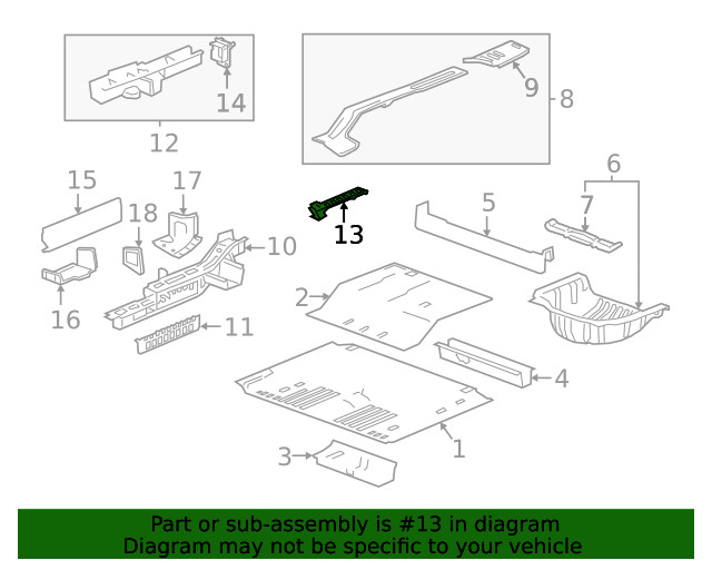 Genuine GM Rail Extension 84461275