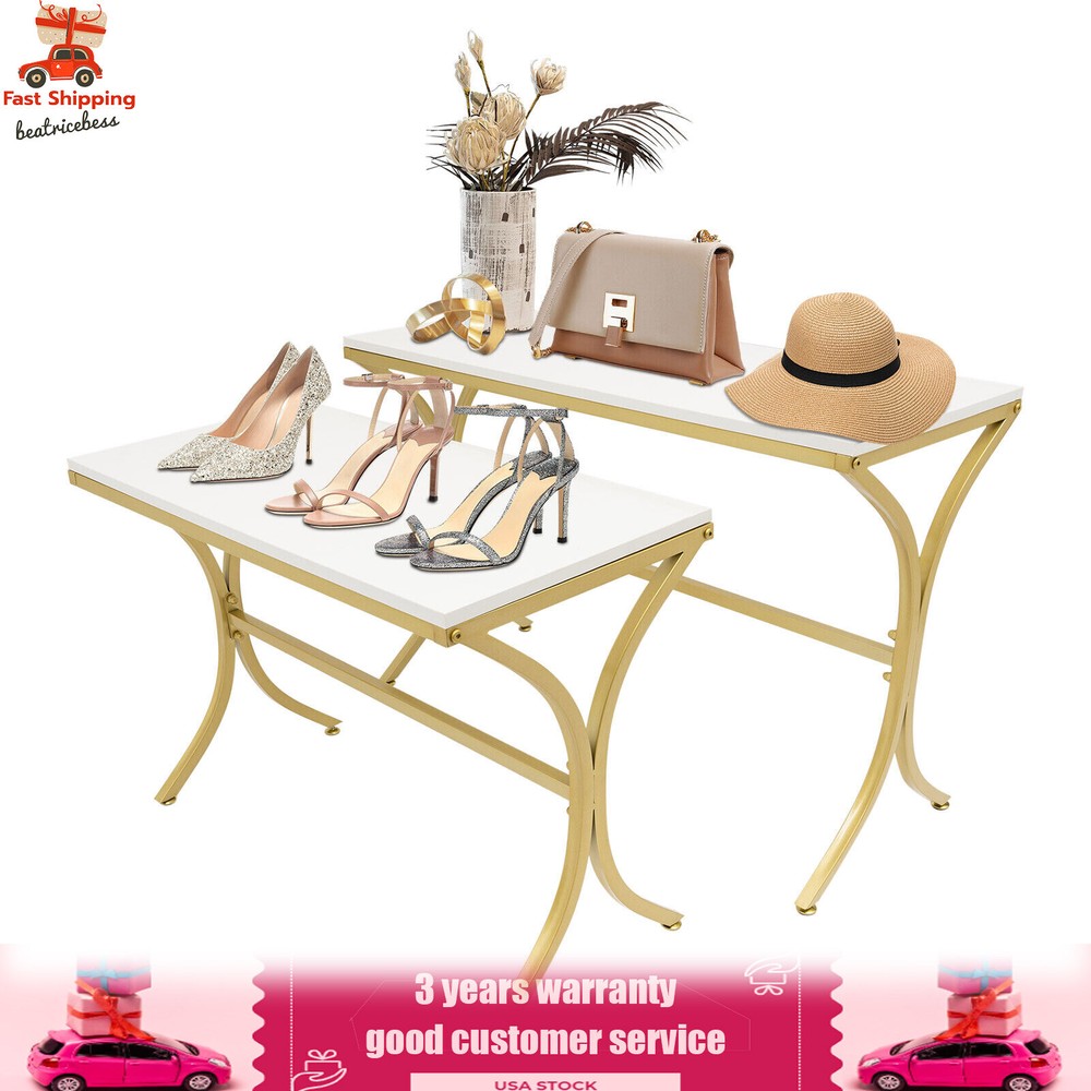 2pcs Handbag Display Stands Riser Shelf Storage Table Modern Nesting Tables hot