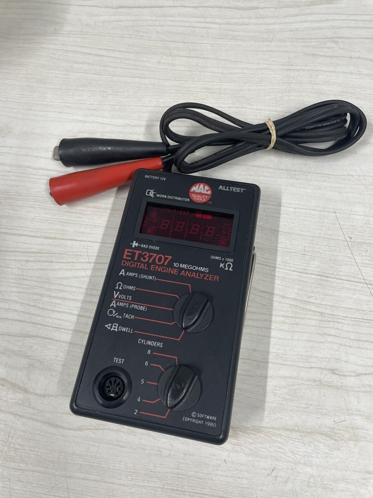 Mac Tool ET3707 Digital Engine Analyzer 10 Megohms Missing Test Lead- See Pics