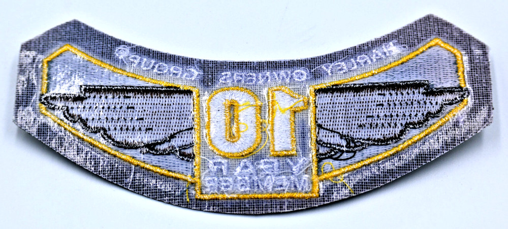 Harley Davidson HOG Owners Group Winged 10 Year Member Patch