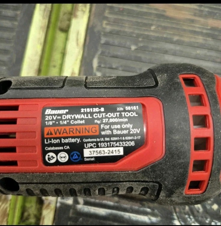Bauer 20V Cordless Drywall Cut-Out Tool~New!!!