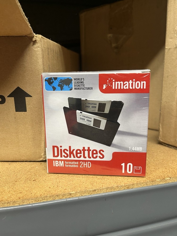 Imation 3½-in. Floppy Disk 2HD IBM Formatted 1.44MB Capacity 10 Pack