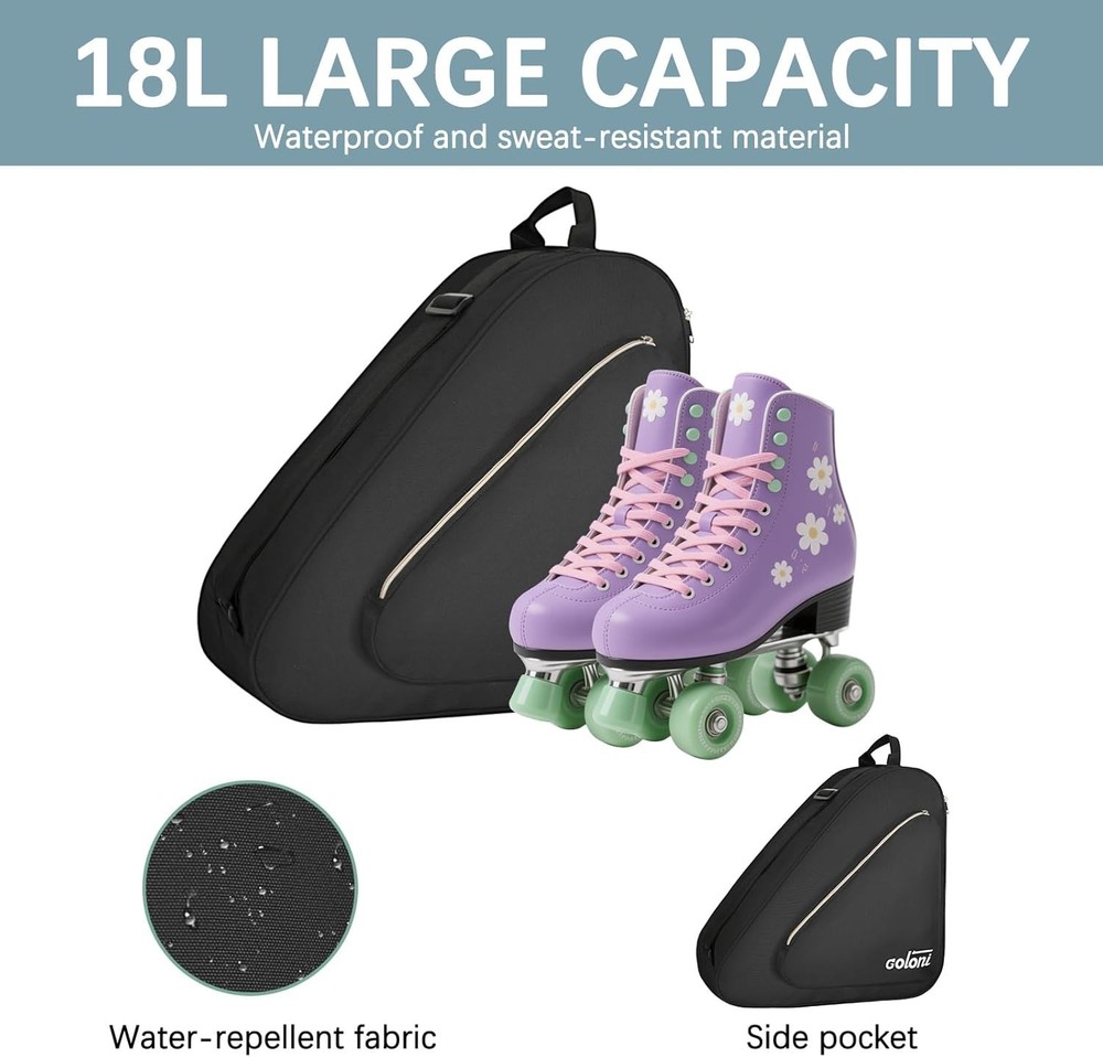 Skate Bag for Ice, Inline, Roller & Quad Skates,Unisex