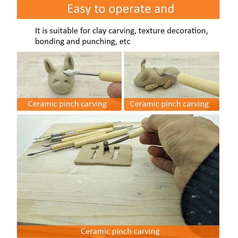 11 Pcs Pottery Tool Set Clay Sculpting Modeling Ceramics Art Kit