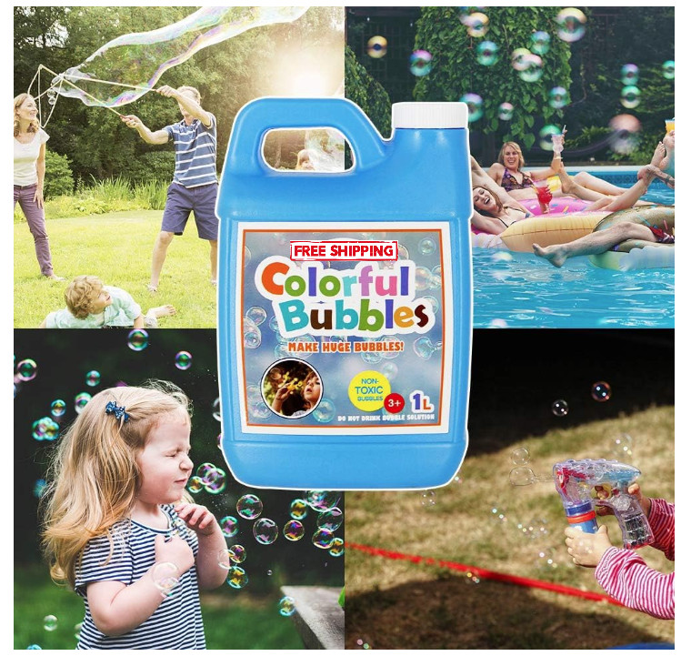 Concentrated Bubble Solution, 1 L/ 33.8 OZ Refill for Bubble Machines