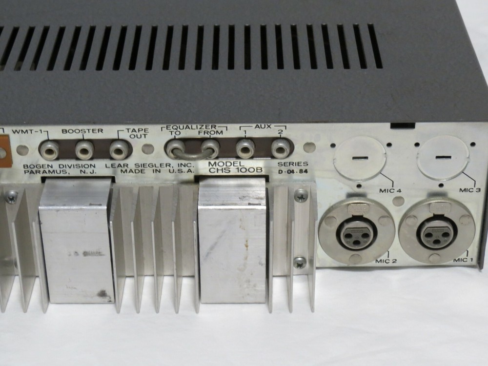 VINTAGE BOGEN CHS100B AMPLIFIER COMMUNICATIONS CHROME FACE - USED