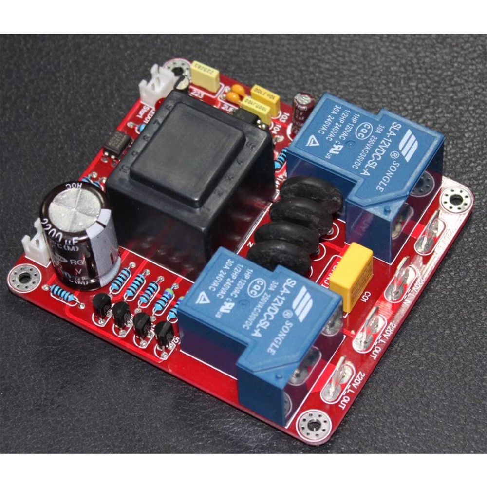 1pc Amplifier power supply delay soft start temperature protection board